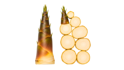 Fresh bamboo shoots ready for healthy cooking in delicious Asian cuisine