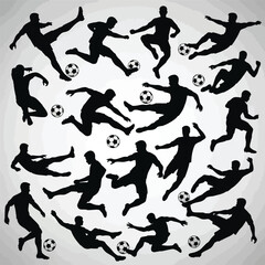 set of silhouettes of people