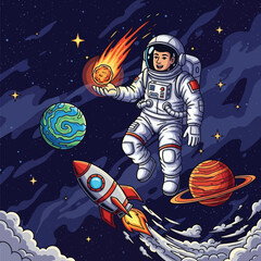 astronaut on the moon