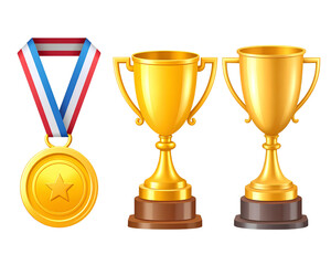 Firefly_Medal, trophy cup, prize vector icon. Winning award icon set. Award quality icons (3)