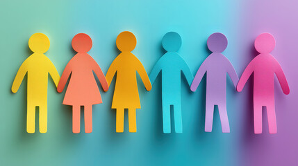 Hands gently holding paper silhouettes showing unity compassion and shared support