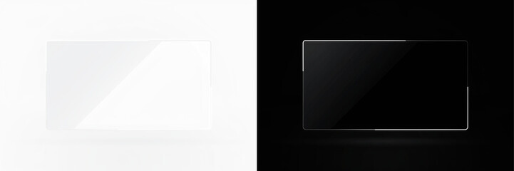 Transparent screen overlays for devices, ideal for showcasing designs. PNG