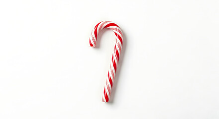 Christmas Candy Cane Minimal Mockup On White Background