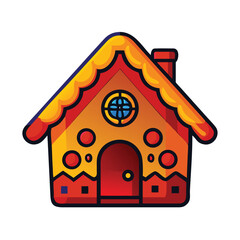 Christmas Icons Set Collection – Holiday Decor Elements, Gift Boxes, Fireplace, Christmas Lights, Candy Cane, Stars, Bells, Badges and Winter Festive Illustration Pack for New Year and Xmas Design