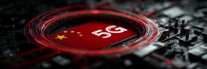 Modern technology showcasing 5G development in a digital landscape