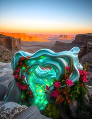 Colourful template in landscape