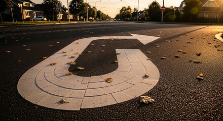 Turn Navigation Arrow Symbol On The Road Sign Indicating Directional Guidance