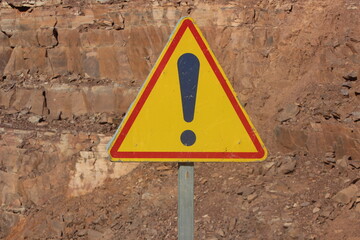 Yellow Danger Warning Sign, Exclamation Mark Sign © Oualid