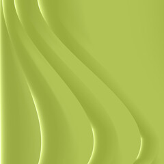 Abstract background with wavy gradient shapes on green background as a template for writing text cards, presentations, invitations.