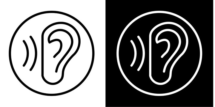 Listening   Icon Set White Mix Style Collection