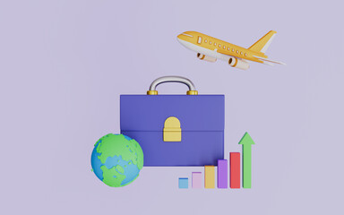 Project task management, Project development icon, Effective time planning tools 3d illustration