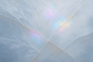 Wei&szlig;e kristalline Oberfl&auml;che mit irisierendem Schimmer