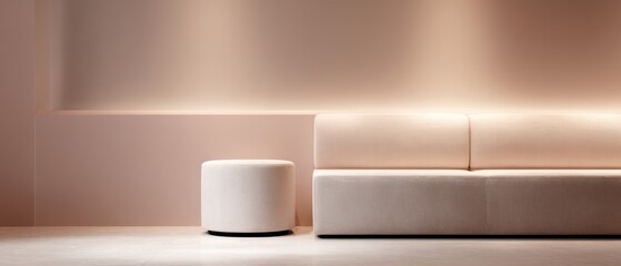 boutique hotel lobby with warm lighting and cozy seating, macro detail, pastel tones, clean aesthetic, controlled studio lighting, clean background for typography, brand-safe, no logos