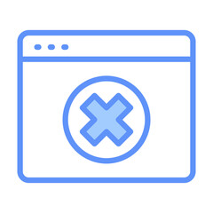 Obraz premium Error Outline Blue Color Icon