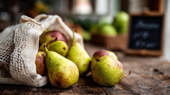 Pears ready for sustainable shopping, promoting healthy eating and a plastic free lifestyle with farm fresh produce
