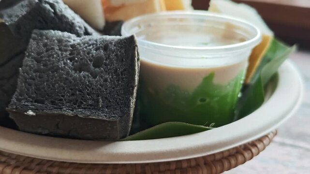 Chaco bread on a rotating plate