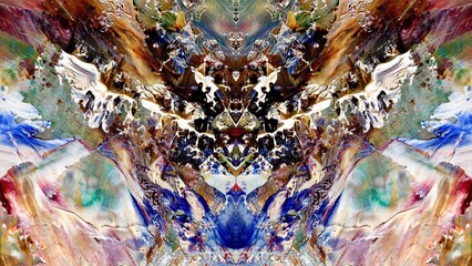 Abstract art background . Hand painting artwork on canvas .