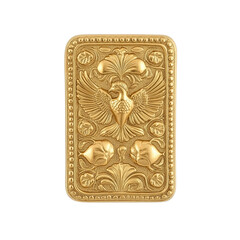 Golden bird plaque