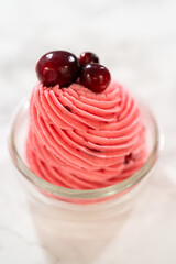 Lemon Spritz Cookie Sandwich with Cranberry Buttercream