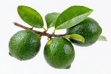 Fresh limes on a branch with leaves (2)
