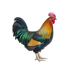 Rooster on Transparent Background portrait