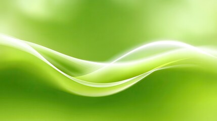 Obraz premium Soft and Smooth Green Abstract Background with Flowing Lines and Gentle Curves for Nature and Wellness Themes in Visual Design Projects
