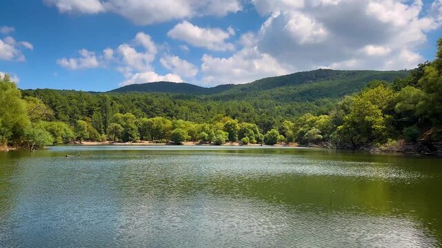 Karagol Nature Park Lake View. Izmir, Turkey. Relaxing Scenic Background