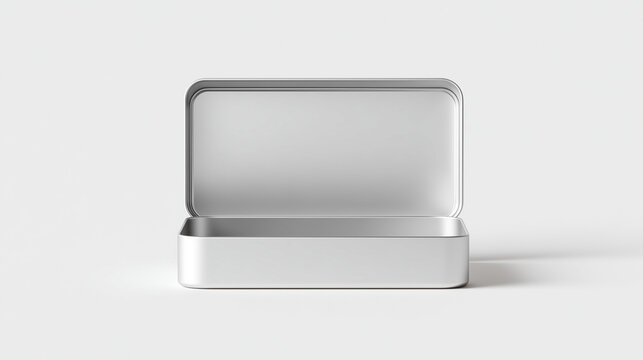 minimal metal tin box
