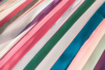Multicolored ribbons, abstract pastel colorful creative background
