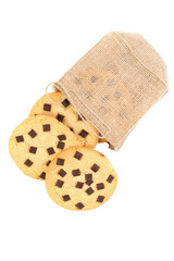 Cake in a bag. Image without background. Cakes for Christmas spirit und postcard