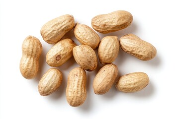 Peanuts in shells, top-down view