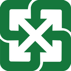 Obraz premium Taiwan Green Recycle Symbol Vector