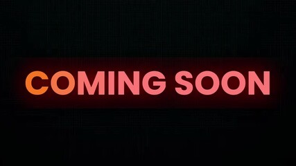 Vibrant neon glowing text message for an exciting future announcement, signaling an upcoming event or product launch with a dynamic visual appeal 4K Motion Animation