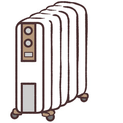 オイルヒーターの手描きイラスト