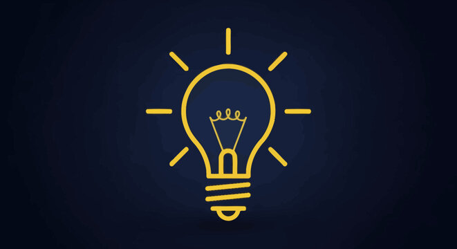 Innovative Concept of Bright Ideas and Creative Inspiration