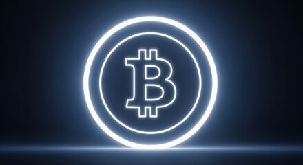 Obraz premium Clean digital coin silhouette with soft premium glow.