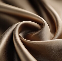 Close-up of a swirled taupe silk fabric