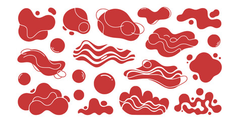 Abstract Organic Fluid Shapes Vector Set for Modern Design