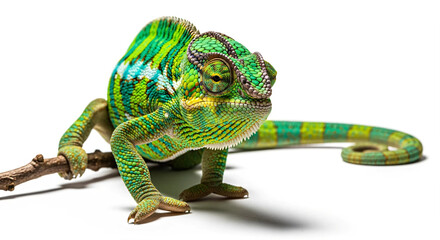 chameleon on a white background
