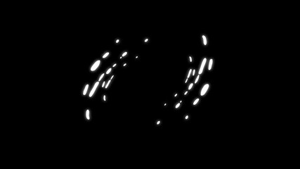 2D Anime flash FX, comic ink puff, brush stroke transition, cartoon smoke burst on black screen background 4K