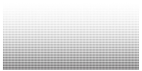 Monochrome halftone pattern with square dots creating a smooth vertical gradient effect.