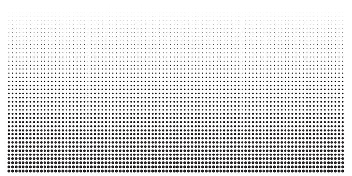 Monochrome halftone pattern with square dots creating a smooth vertical gradient effect.