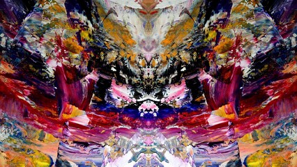 Fototapeta premium Abstract art background . Hand painting artwork on canvas .