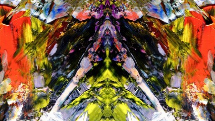 Fototapeta premium Abstract art background . Hand painting artwork on canvas .