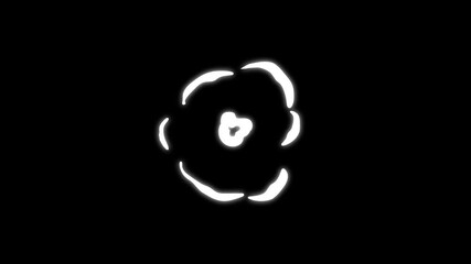Flash FX Smoke Alpha (Transparent), 4K Liquid Cartoon Transition Animation, Hand-Drawn 2D Anime Comic Elements, Pre-Rendered Water and Ink on Black Screen Background