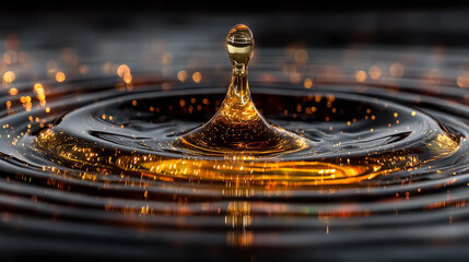 drop of water, gray and black tones, soft focus depth of field, serene and calming aesthetic, suitable for website banners, social media headers, app interfaces, and presentation backgrounds