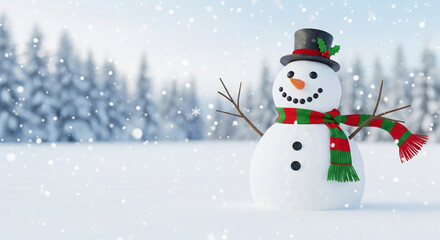 Obraz premium snowman in the snow