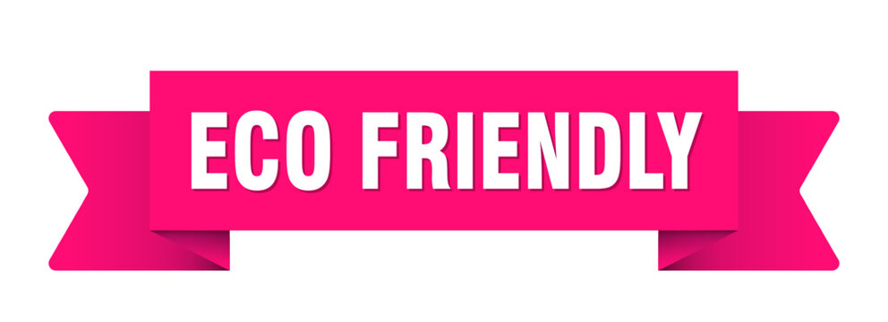 eco friendly ribbon isolated on transparent background. eco friendly ribbon