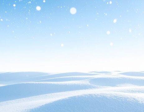 Winter Landscape &ndash; Minimal Snow Field with Lone Frosted Tree