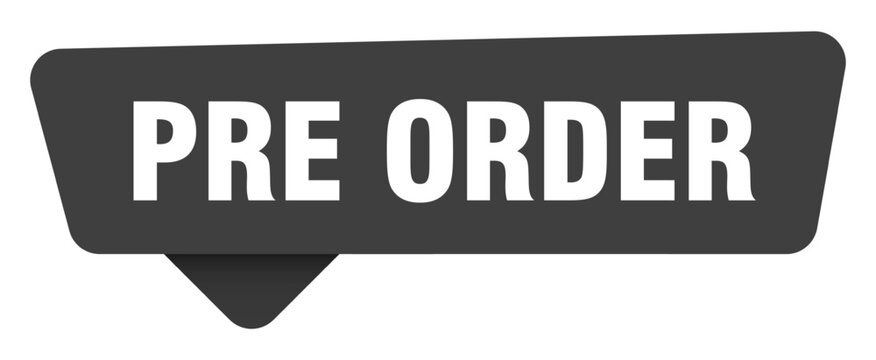 pre order black sign isolated on transpatent background. pre order sticker